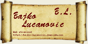 Bajko Lučanović vizit kartica
